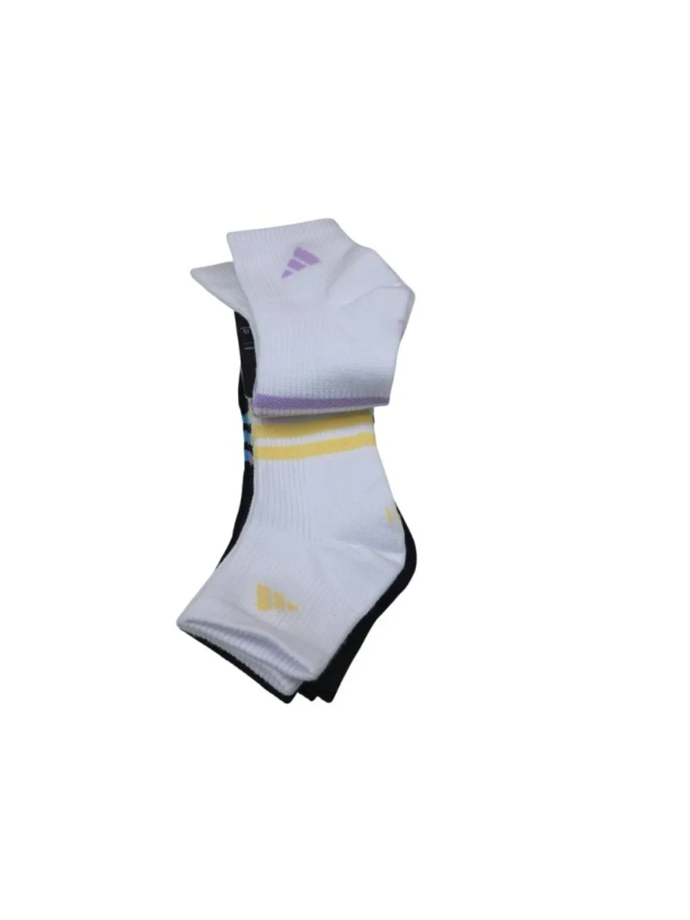 Adidas Girls Superlite Climalite Arch Compression Quarter Socks 6-Pack L (5Y-7Y)